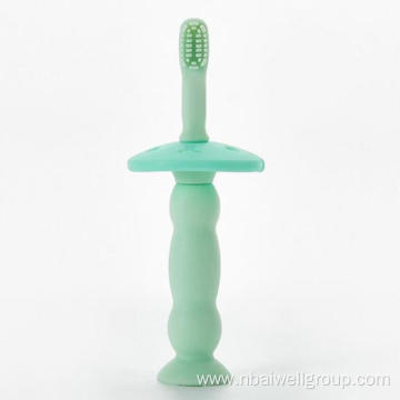 Baby Soft Long Handle Silicone Training Toothbrush